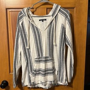 Aztec pullover with hood